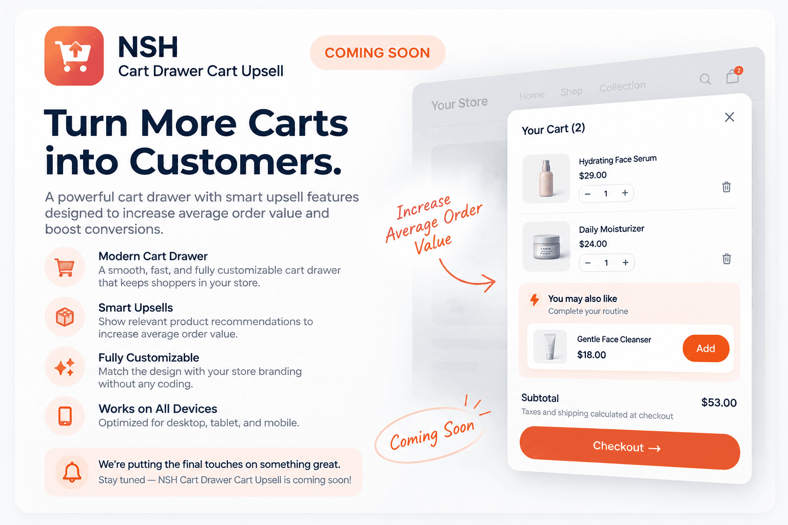 NSH Cart Drawer Cart Upsell